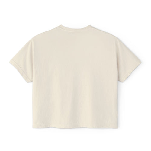 Awaken Café Boxy Tee — Women's Minimalist Coffee Shop Logo T-Shirt