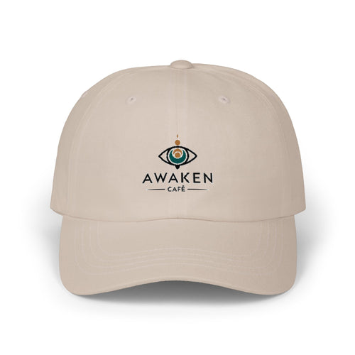 Awaken Café Classic Dad Cap — Embroidered Third Eye Logo Hat